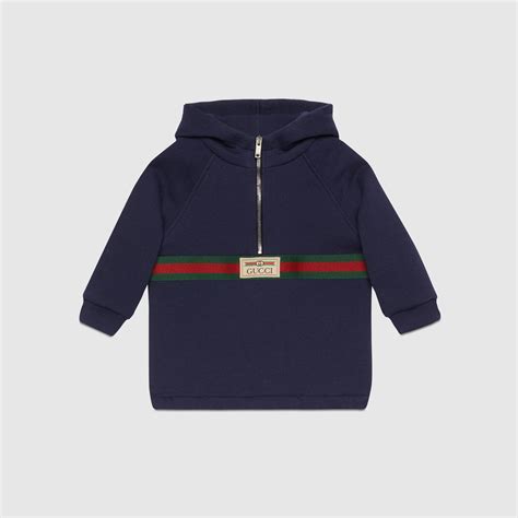 Veste pour enfant avec étiquette Gucci en gris foncé 